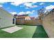 The backyard offers a shed for storage and ample space for recreation at 4156 Broadriver Dr, Las Vegas, NV 89108