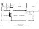 Detailed floor plan showcasing the layout of the house, including bedroom and kitchen locations at 4156 Broadriver Dr, Las Vegas, NV 89108