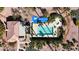 Community Pool aerial image with a community location marker at 5401 Tassara Way # 102, Las Vegas, NV 89108