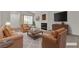 Comfortable living room showcasing coordinated furniture, decor and a fireplace at 5401 Tassara Way # 102, Las Vegas, NV 89108