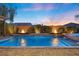 Backyard pool featuring fire bowls, and water feature at 5523 Taylor Rose Ave, Las Vegas, NV 89139