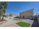 A well-kept backyard featuring desert landscaping and mountain views at 5854 Heather Marie Dr, Las Vegas, NV 89110