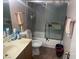 Compact bathroom with a tub and shower combination and essential fixtures at 1112 Observation Dr # 102, Las Vegas, NV 89128