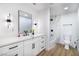 Modern bathroom with sleek vanity, black hardware, and luxurious shower at 1891 Brian Rd, Pahrump, NV 89048