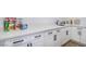 Well-organized pantry boasts modern white cabinets with black hardware and white countertops at 1891 Brian Rd, Pahrump, NV 89048
