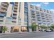 Contemporary condo building exterior with balconies and modern architectural details at 353 E Bonneville Ave # 746, Las Vegas, NV 89101