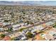 Panoramic aerial view of a suburban neighborhood featuring diverse home styles at 401 Altamira Rd, Las Vegas, NV 89145
