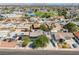 Wide aerial view showcasing a residential neighborhood with varied home styles at 401 Altamira Rd, Las Vegas, NV 89145