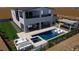 Backyard rendering with luxurious pool, spa, covered patio, and dining area for ultimate outdoor living at 522 Riley Ridge Ct, Henderson, NV 89012