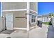 Backyard featuring access to the home, a shed and grill at 645 Utah St, Boulder City, NV 89005