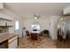 Functional kitchen with a dining area, stainless steel appliances, and plenty of storage at 645 Utah St, Boulder City, NV 89005