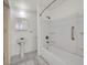 Clean bathroom featuring a tub and shower combination at 657 Burton St, Henderson, NV 89015