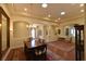 Dining space featuring chandelier, classic furniture, and wood floors at 7325 Rustic Crest St, Las Vegas, NV 89149
