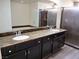 Bathroom showcasing double sinks set in front of large mirror at 9739 Fox Estate St, Las Vegas, NV 89141