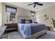 Serene bedroom with a plush bed, stylish linens, and a calming color palette at 11283 Gravitation Dr, Las Vegas, NV 89135