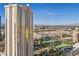 A clear view overlooking the residence, golf course, and the city's beautiful skyline at 135 E Harmon Ave # 221, Las Vegas, NV 89109