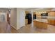 Modern kitchen with granite countertops and stainless-steel appliances, plus an island at 1598 Bermuda Dunes Dr, Boulder City, NV 89005