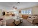 Bright living room showcasing recessed lights, a ceiling fan, and neutral colors at 1598 Bermuda Dunes Dr, Boulder City, NV 89005