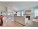 Spacious living room with a fireplace and hardwood floors at 2024 Riva Del Garda Pl, Las Vegas, NV 89134