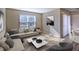 Inviting living room with plush sofas, stylish coffee tables, and an open layout at 2300 E Silverado Ranch Blvd # 1180, Las Vegas, NV 89183