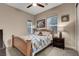 Bedroom with ceiling fan and natural light at 2583 Hazelburn Ave, Henderson, NV 89044