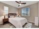 Bedroom with natural light and ceiling fan at 2583 Hazelburn Ave, Henderson, NV 89044