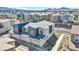 Birds eye view of modern townhome exteriors and attached garages at 3725 Celesta Vista Ave, Henderson, NV 89044