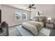 Relaxing bedroom featuring a comfortable bed, stylish decor, and natural lighting at 3725 Celesta Vista Ave, Henderson, NV 89044
