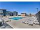 Community pool with ample seating and well-maintained pool deck area at 3725 Celesta Vista Ave, Henderson, NV 89044