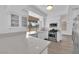 Modern kitchen with stainless steel appliances, sleek countertops, and lots of natural light at 5000 Forest Oaks Dr, Las Vegas, NV 89149