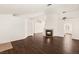 Spacious living room with hardwood floors, a fireplace, and an open layout at 6209 Lenaking Ave, Las Vegas, NV 89122