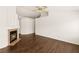 Bright living room with fireplace, hardwood floors, and modern decor at 6209 Lenaking Ave, Las Vegas, NV 89122