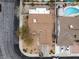 Aerial view of the property showcasing its backyard and pool at 6858 Groveview Ln, Las Vegas, NV 89103