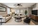 Living room showcasing neutral decor, an area rug, and ample seating at 7219 Quiet Spring St, North Las Vegas, NV 89084