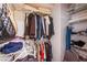 Well-organized walk-in closet with ample hanging space and shelving for storage at 7400 W Flamingo Rd # 1087, Las Vegas, NV 89147