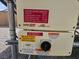Close up of the SolarEdge HD Wave solar energy power generation control and cutoff switch at 901 E Jaybird St, Pahrump, NV 89048