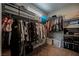 Spacious walk-in closet with extensive shelving and ample storage at 127 Crimson Cactus Ave, Henderson, NV 89011