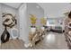 Inviting entryway with designer touches, decorative table, and view of the living room at 1836 Soto Ln, North Las Vegas, NV 89032