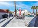 Backyard patio with an outdoor table and view of the home at 2042 Waverly Cir, Henderson, NV 89014
