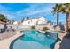 Beautiful swimming pool and spa in backyard at 2042 Waverly Cir, Henderson, NV 89014