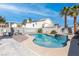 Backyard pool and spa with waterfall feature at 2042 Waverly Cir, Henderson, NV 89014