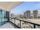 Balcony offering city views and modern railings for safety and architectural appeal at 222 Karen Ave # 1904, Las Vegas, NV 89109