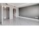 Modern bedroom with a walk-in closet and an ensuite bathroom featuring a marble tile floor at 222 Karen Ave # 1904, Las Vegas, NV 89109