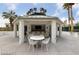 Community gazebo with seating and lighting fixtures at 222 Karen Ave # 1904, Las Vegas, NV 89109