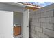 Exterior access bathroom featuring vanity and tile floor at 2963 Greendale St, Las Vegas, NV 89121