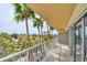 Long balcony features a view of the community landscaping and palms, plus a view of the mountains at 3111 Bel Air Dr # 5F, Las Vegas, NV 89109