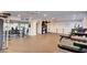 The gym area features state-of-the-art exercise equipment and mirrored walls, creating a bright space for physical activity at 3111 Bel Air Dr # 5F, Las Vegas, NV 89109