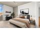 Serene bedroom featuring a comfortable bed, modern décor, and ample natural light at 353 E Bonneville Ave # 311, Las Vegas, NV 89101