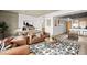 Bright, open living space with kitchen view, dining, stylish decor, and inviting bedroom area at 353 E Bonneville Ave # 311, Las Vegas, NV 89101