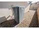 Lennox air conditioning unit installed on gravel surface on side of house at 479 Apogee, Mesquite, NV 89027